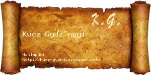 Kucz Gyöngyi névjegykártya